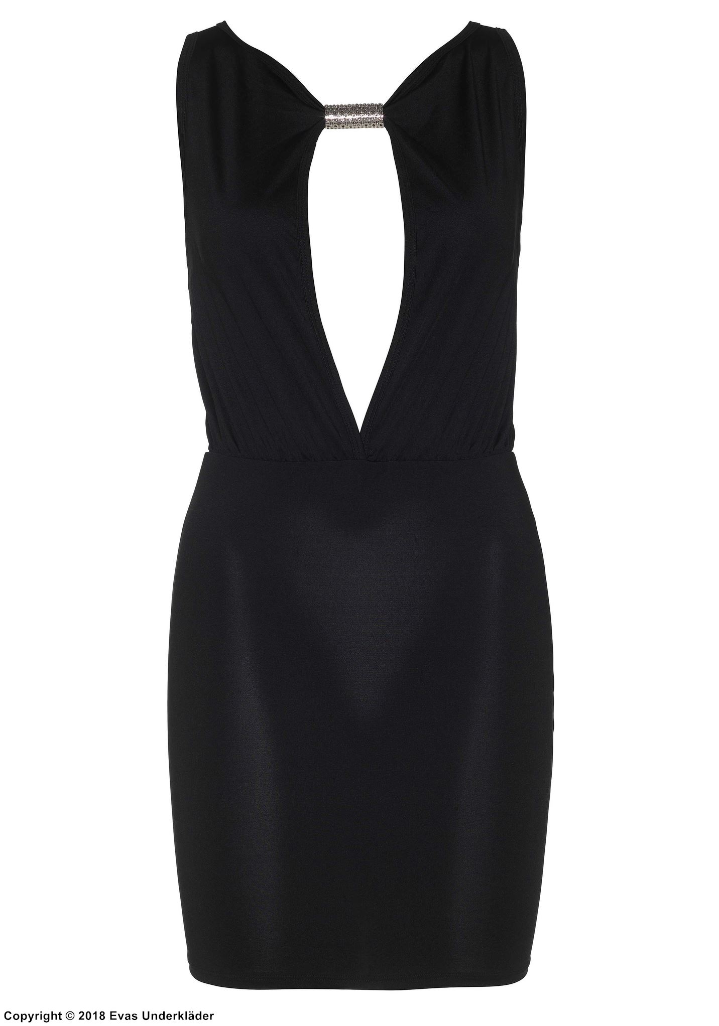 Elegantes Bodycon-Kleid, Schlüsselloch, ärmellos